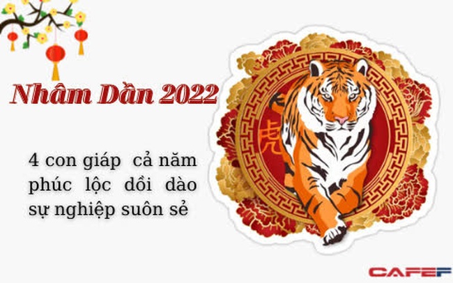 Nhâm Dần 2022  là năm vàng của 4 con giáp này: Khéo léo một chút thì cả năm phúc lộc dồi dào, sự nghiệp suôn sẻ