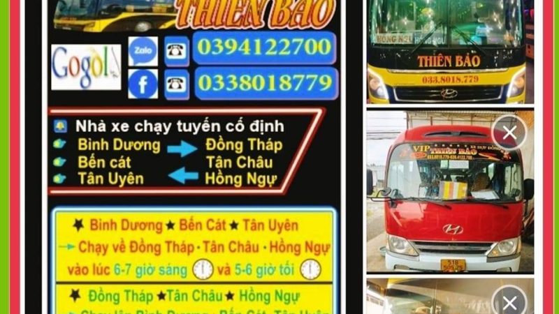 Anh Bùi Văn Thịnh Cung Cấp Dịch Vụ Lĩnh Vực Xe Khách Với Thương Hiệu Xe Khách Thiên Bảo Khu Vực Tân Uyên – Hồng Ngự Và Bình Dương – Đồng Tháp