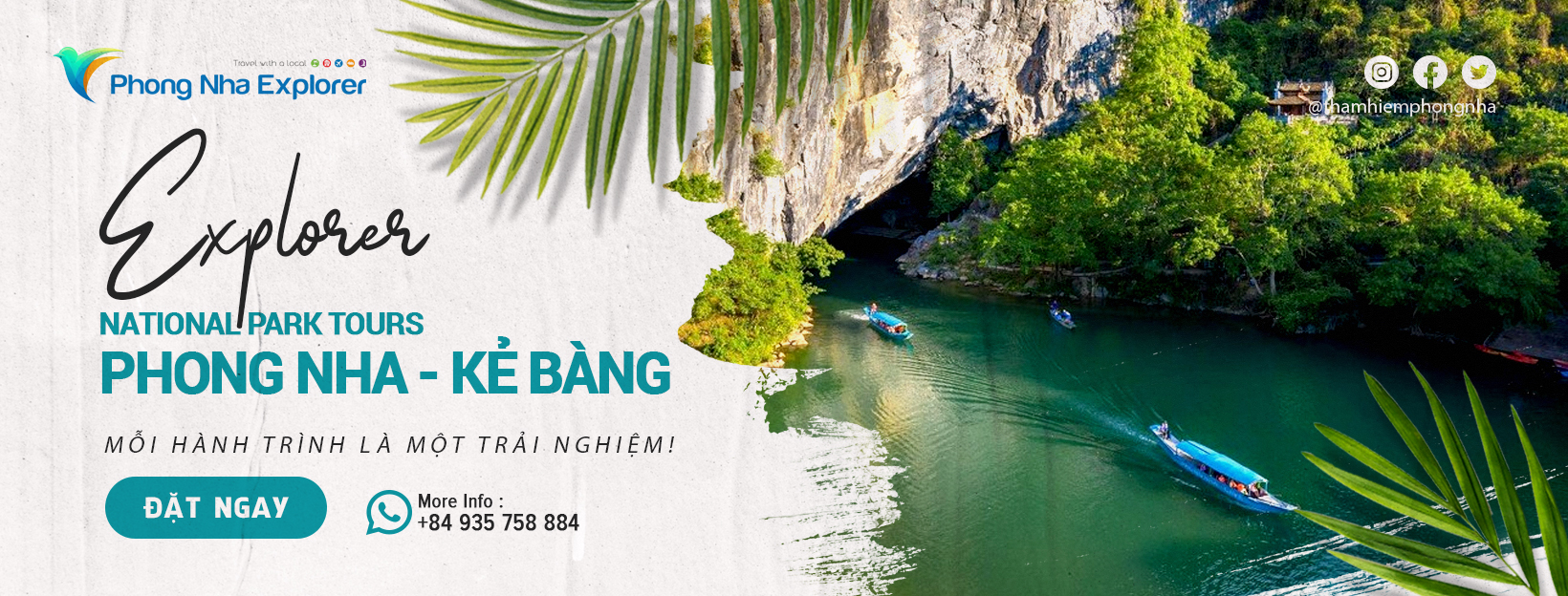 Tour Phong Nha Kẻ Bàng – Khám phá Động Thiên Đường – Động Phong Nha với dịch vụ chất lượng hàng đầu Vơi Thương Hiệu Phong Nha Explorer