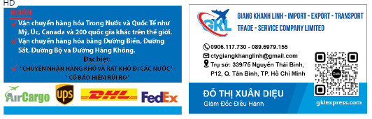 GIANG KHANG LINH EXPRESS – Đối tác vận chuyển uy tín và chất lượng hàng đầu trong và ngoài nước.