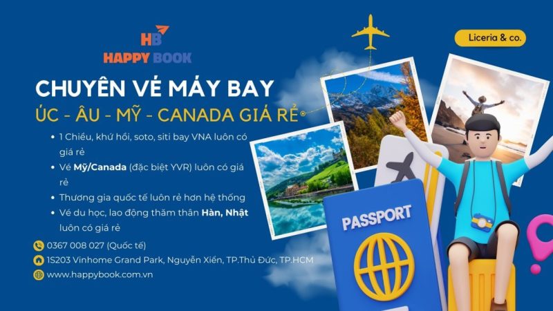 Đại lý vé máy bay Happy Book – Giá rẻ, uy tín, chất lượng, dịch vụ tốt